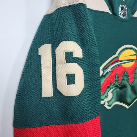 Minnesota Wild Jersey Sz 50 Embroided Jason Zucker Reebok NHL Stadium Series - Picture 5 of 16
